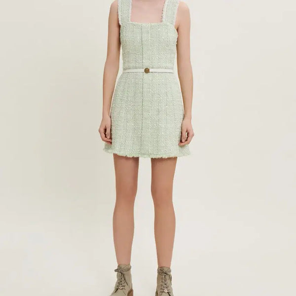 [BUNJANG] Maje Tweed Sequin Dress Mint / [새상품] 마쥬 maje 트위드 스팽글 원피스 민트