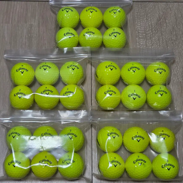 [BUNJANG] Callaway Mint Condition Glossy Colored Used Golf Balls - 30 Balls / 캘러웨이 A급 유광 컬러 로스트볼 30구 중고골프공 -무료배송-