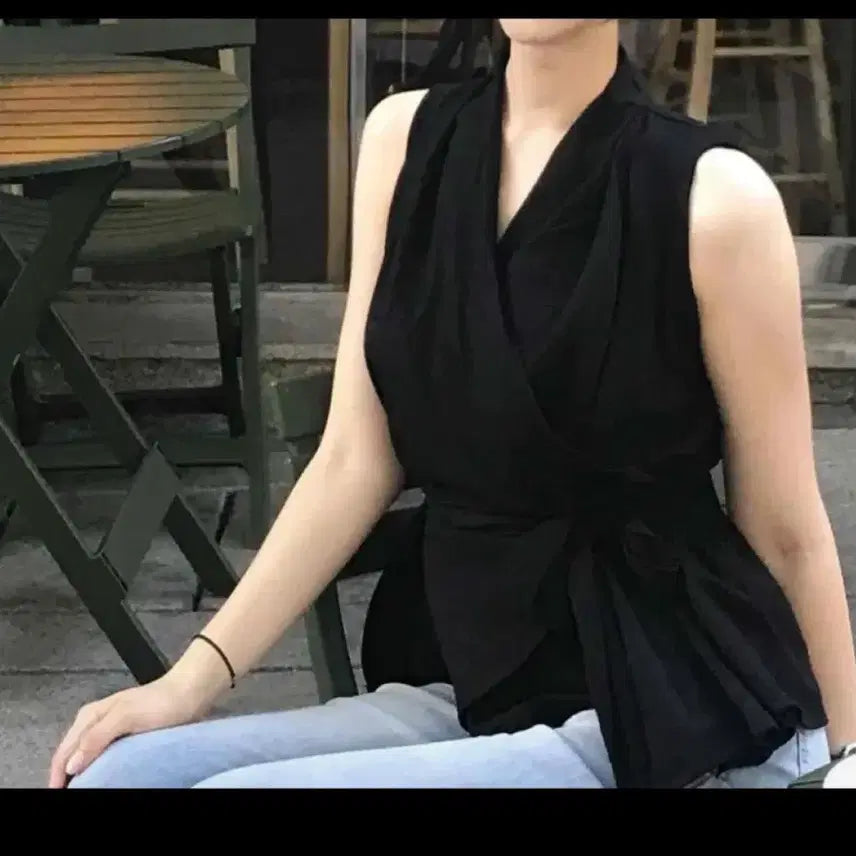 [BUNJANG] Wrap Shirt Set (Black) / 랩셔츠 두벌