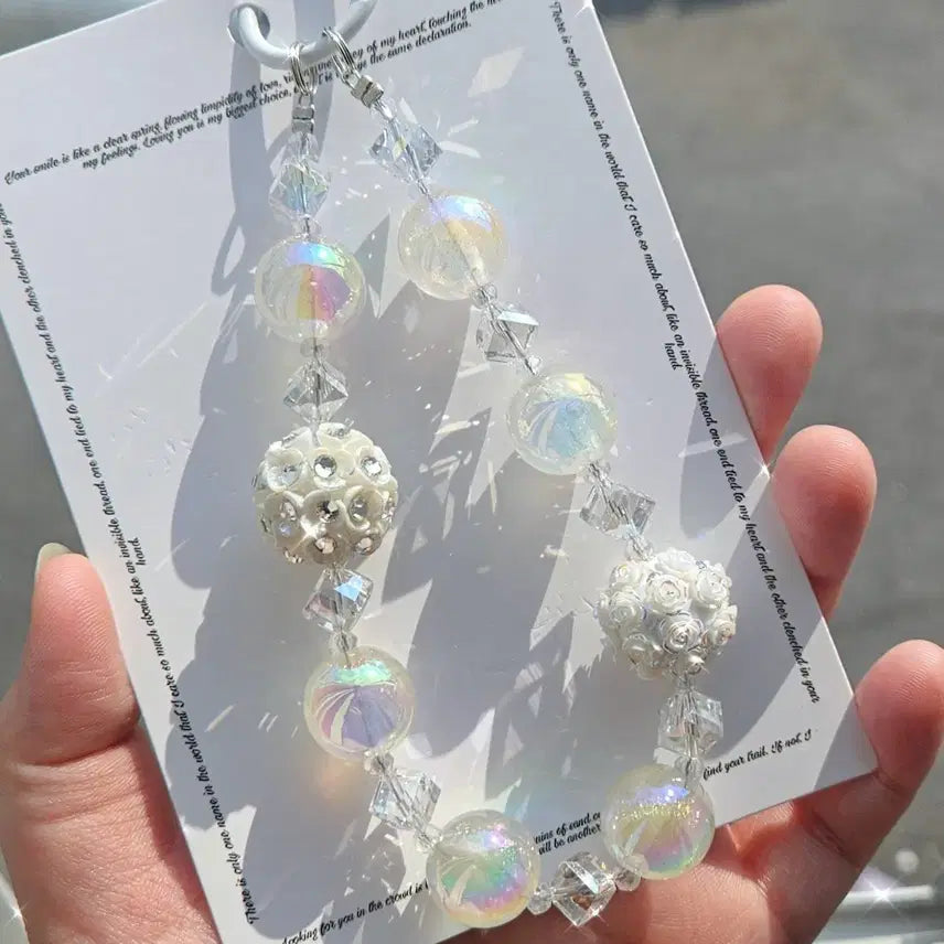 [BUNJANG] Glow Bead and Cubic Keychain / 키링