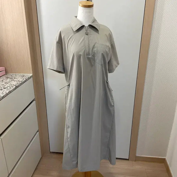 [BUNJANG] Khaki Shirt Dress / 카키색 셔츠 원피스