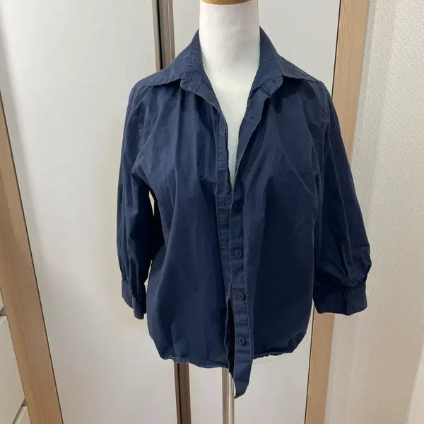 [BUNJANG] Navy Basic Shirt / 네이비색 셔츠
