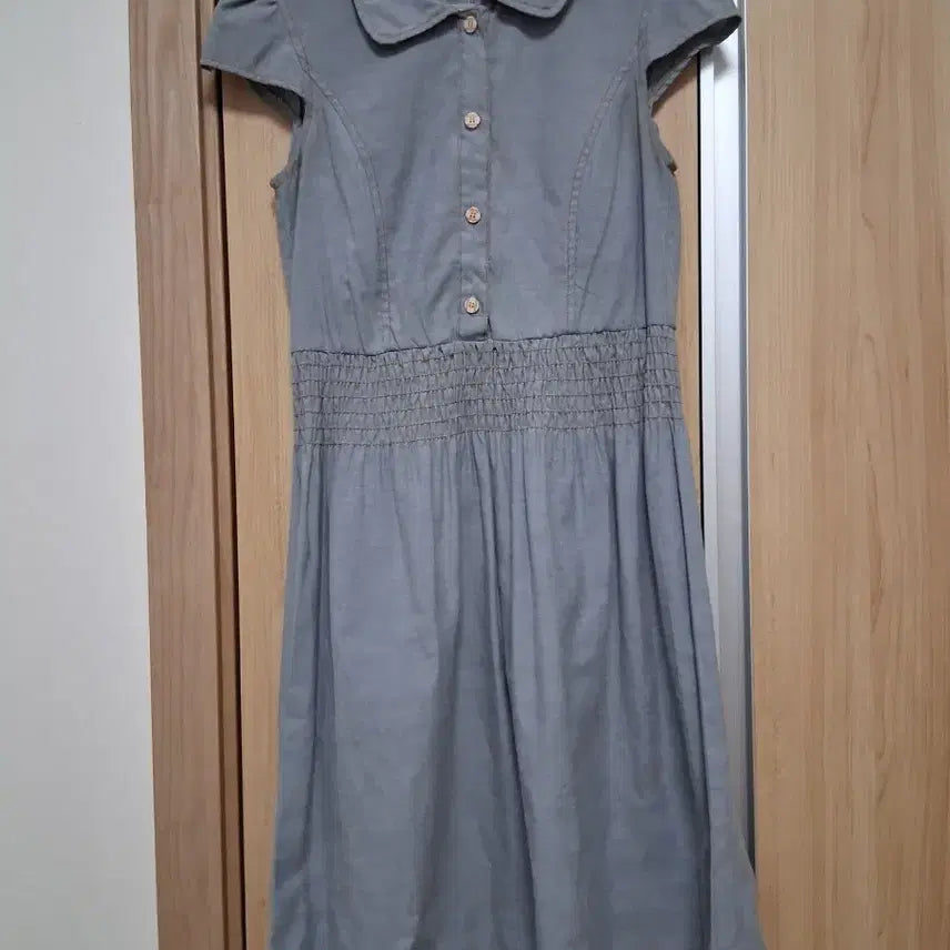 [BUNJANG] Denim Cap Sleeve Dress / 데님 청 캡소매 원피스