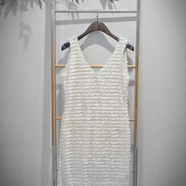 [BUNJANG] PAYARD Sleeveless Bodycon Dress with Tassel Detail / 파야드 나시 원피스