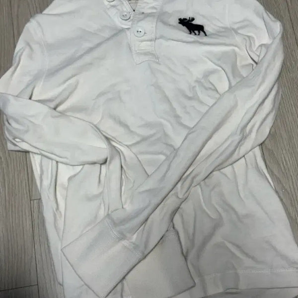 [BUNJANG] Abercrombie & Fitch Henry Neck Long Sleeve White / 아베크롬비 헨리넥 롱슬리브