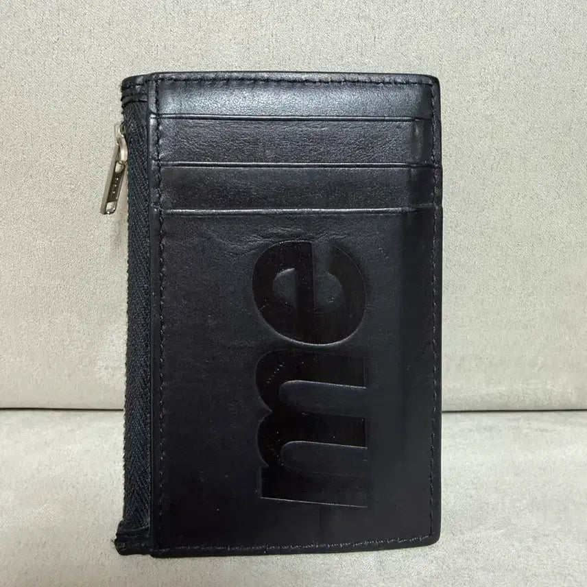 [BUNJANG] Supreme Leather Zip Card Holder Black / 슈프림 레더 집 카드 홀더 블랙