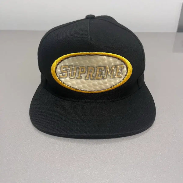 [BUNJANG] Supreme Logo Snapback Cap Hat Black / 슈프림 로고 스냅백 캡 모자 블랙 판매