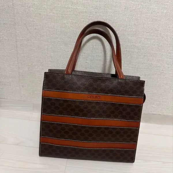[BUNJANG] Celine Macadam Tote Bag Brown / 올드셀린 마카담 토트백 브라운
