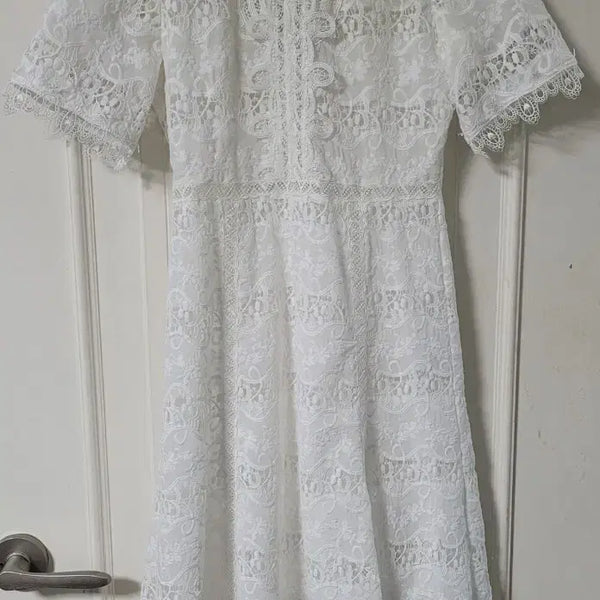 [BUNJANG] IT MICHAA Lace White Dress / 잇미샤 레이스 화이트 원피스
