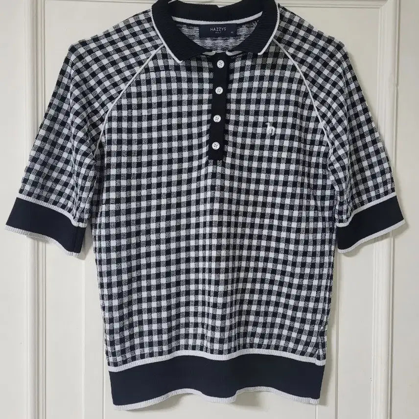 [BUNJANG] Hazzys Women's Golf Black White Check Pants Size 90 / 헤지스 여성골프 90사이즈