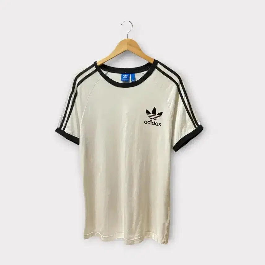 [BUNJANG] Adidas Flame Three Stripes Ringer T-Shirt L / 아디다스 불꽃 삼선 링거 반팔티 L