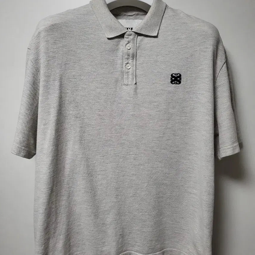 [BUNJANG] Seter Basic Polo Pique Short Sleeve T-Shirt Melange Ivory / [세터 베이직 폴로 피케 반팔티 / 멜란지 아이보리]