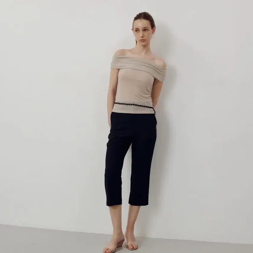 [BUNJANG] Ovmoi Black High-Waist Capri Pants / ovmoi(ovmoire) 카프리팬츠