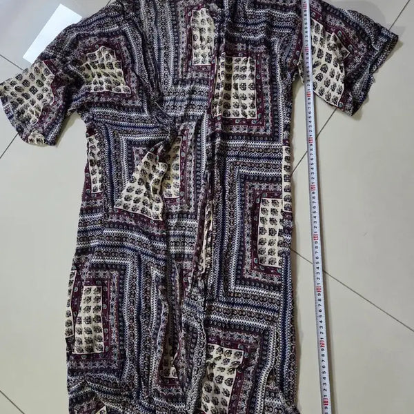 [BUNJANG] Patterned Long Cardigan / 패턴 롱 가디건