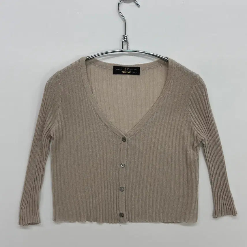 [BUNJANG] Simple Unique Ribbed Knit Beige / SIMPLE UNIQUE 골지 니트 베이지