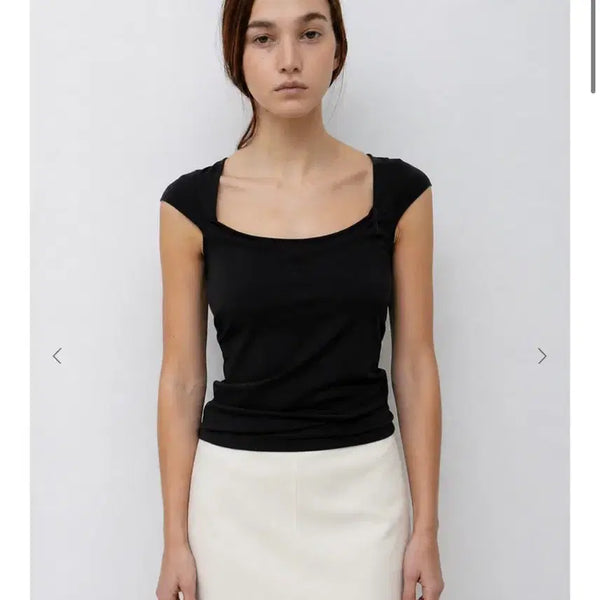 [BUNJANG] L'September Anne Jersey Top Black Size 36 / 르917 anne jersey top
