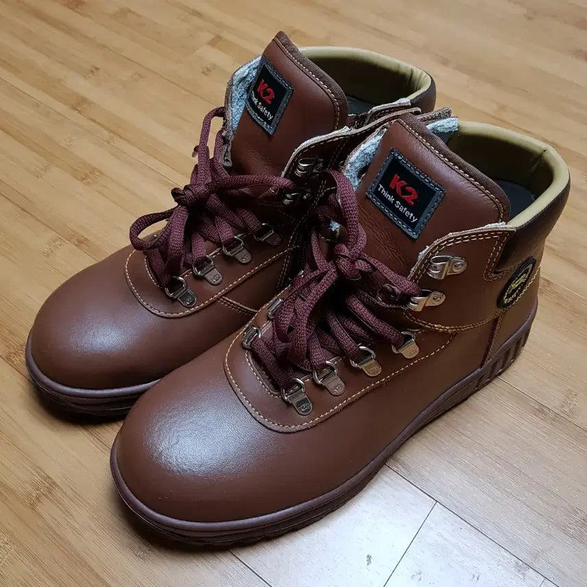 [BUNJANG] K2 High-Top Zipper Work Safety Shoes (Brown, Size 265mm) / K2 안전화, 작업화 하이탑 지퍼형 265 (새상품)