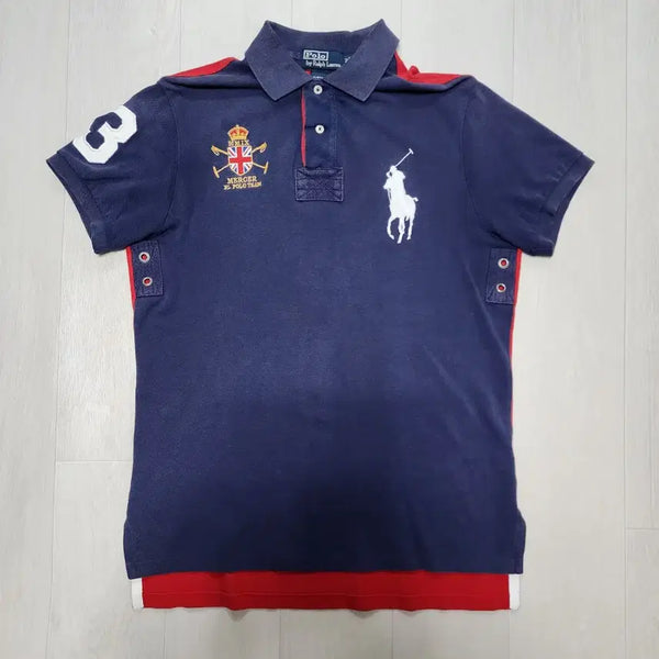 [BUNJANG] Polo Ralph Lauren Mercer RL Polo Team Big Pony Short Sleeve Polo Shirt Navy M Custom Fit / 폴로 랄프로렌 빅포니 머서-폴로팀 반팔 카라티 네이비 (치프키프)
