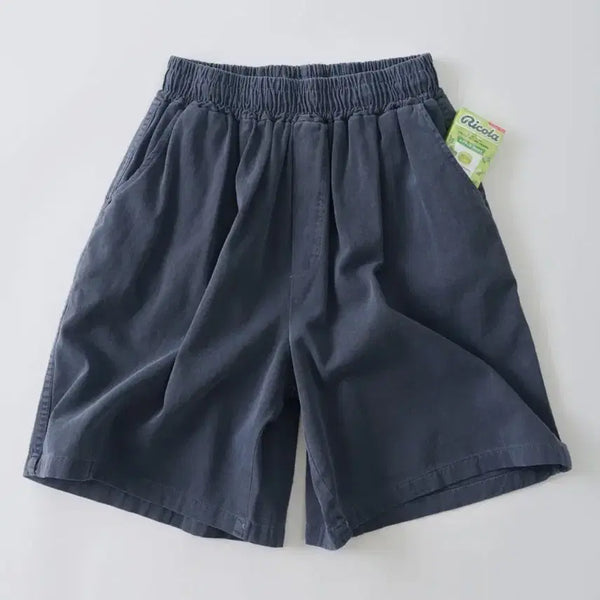 [BUNJANG] Analog Mood Washed Banding Shorts (Blue) / [아날로그무드] 워시드 밴딩 반바지 (블루)