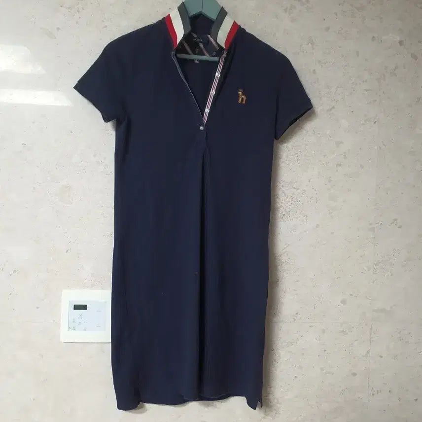 [BUNJANG] Hazzys Women's Collar Dress Navy / 헤지스 여성 카라 원피스 네이비