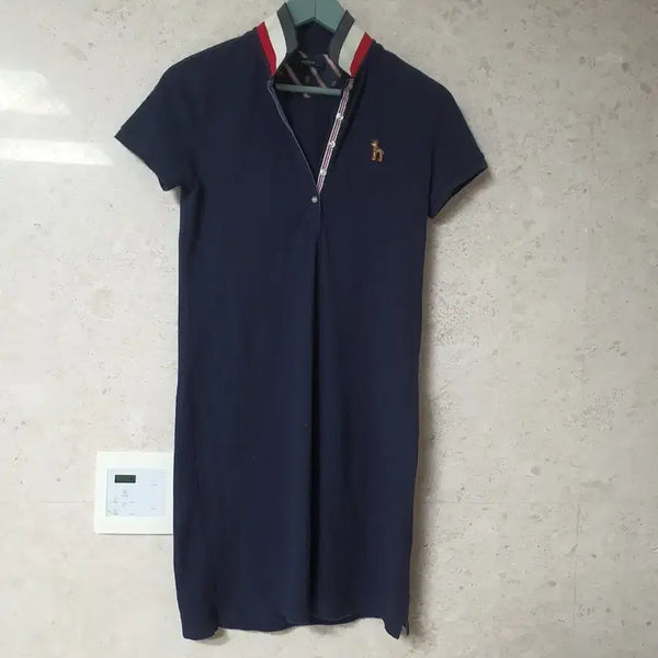 [BUNJANG] Hazzys Women's Collar Dress Navy / 헤지스 여성 카라 원피스 네이비