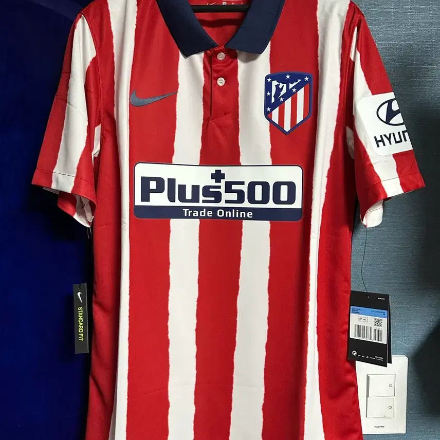 [BUNJANG] Atletico Madrid 20-21 Home Authentic Jersey / [M] 20-21 아틀레티코 마드리드 홈 유니폼 택채 새상품