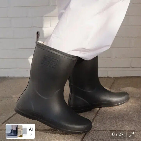 [BUNJANG] Rockfish Ebby Rain Boots Middle Chocolate / 락피쉬 레인부츠 EBBY RAIN BOOTS MIDDLE 초코