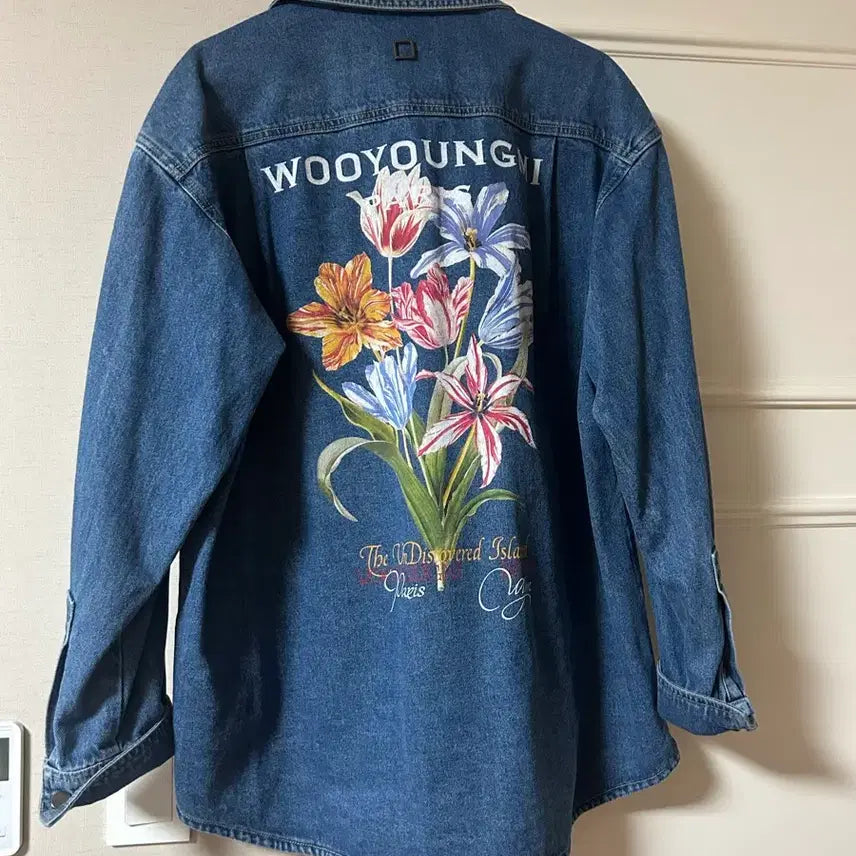 [BUNJANG] Wooyoungmi Back Logo Embroidered Denim Jacket (Men's) / 우영미 백로고 자수 데님 자켓(남성)