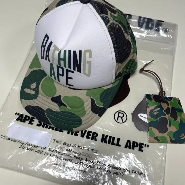 [BUNJANG] BAPE ABC Camo NYC Logo Mesh Cap Green / 베이프 ABC 카모 NYC 로고 메쉬 캡 그린 모자 볼캡
