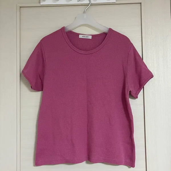 [BUNJANG] Acer Waffle T-Shirt Hot Pink / 아쎄르 와플 반팔티 핫핑크