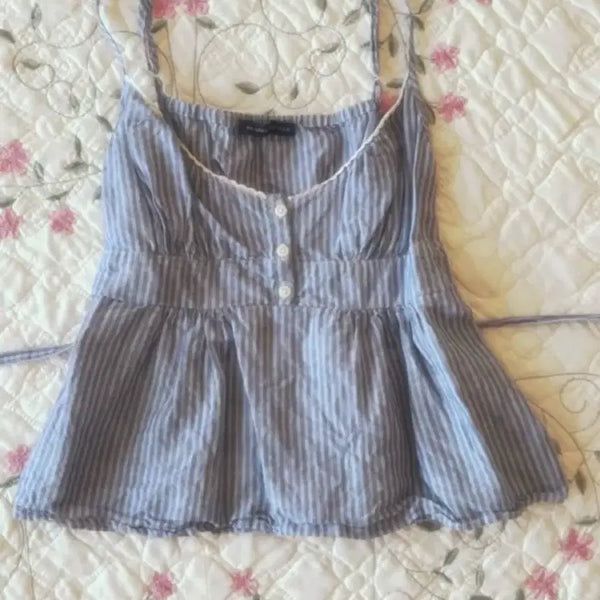 [BUNJANG] Brandy Melville Tiffany Stripe Sleeveless Top / 브랜디멜빌 티파니 스트라이프 슬리브리스 탑
