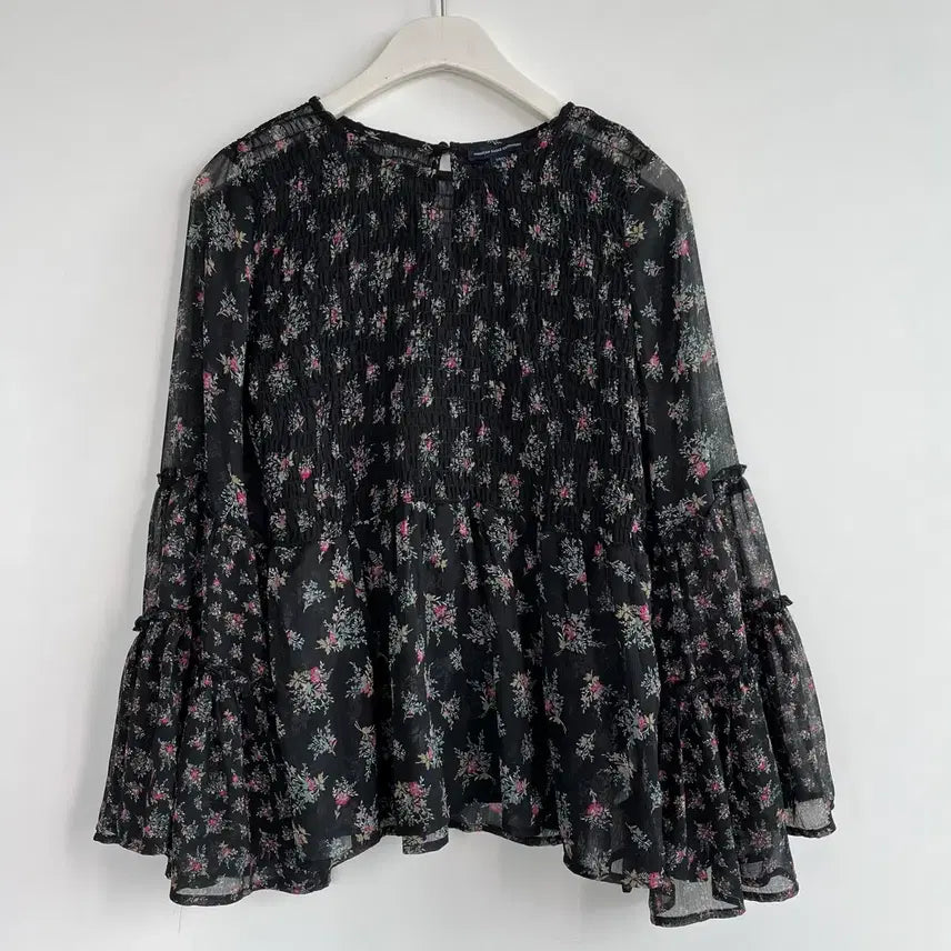 [BUNJANG] American Eagle Flower Chiffon Blouse S / 아메리칸이글 플라워 쉬폰 블라우스 S