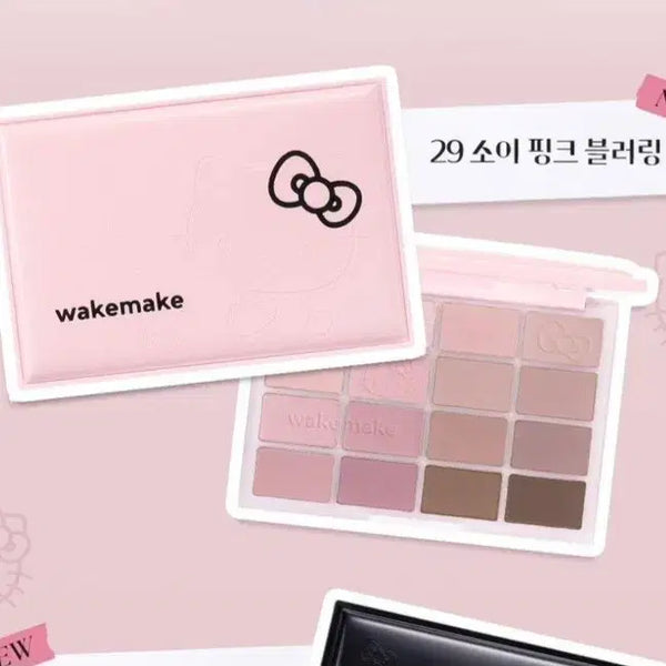 [BUNJANG] WakeMake Hello Kitty Soft Blurring Eye Palette 29 Soy Pink Blurring / (새상품) 헬로키티 웨이크메이크 아이팔레트 29 소이핑크 블러링