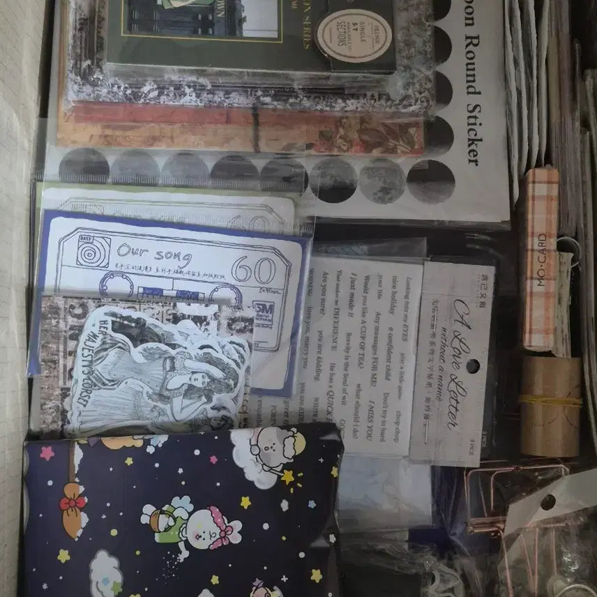 [BUNJANG] Diary Deco Stickers, Washi Tape, Kkaner Artist Stickers, A4 Wrapping Paper Bundle Set / 다꾸스티커,마테,까너님인스,A4랩핑지등 일괄판매합니다.