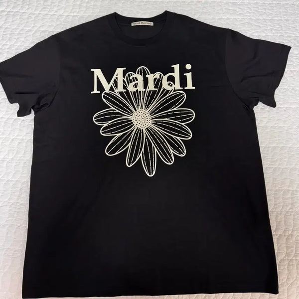 [BUNJANG] Mardi Mercredi Black Flower Short Sleeve T-Shirt / 마르디 메크르디 블랙 플라워 반팔