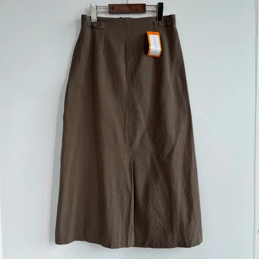 [BUNJANG] Nana-L Khaki Long Banding Skirt FREE / Nana-L 카키 롱 밴딩 스커트 FREE