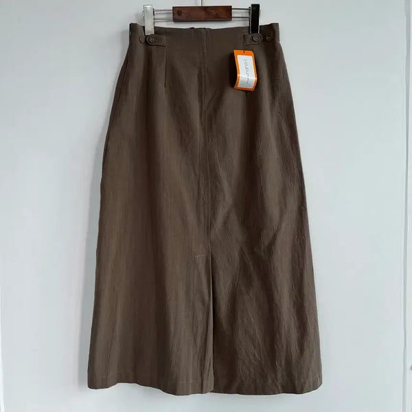 [BUNJANG] Nana-L Khaki Long Banding Skirt FREE / Nana-L 카키 롱 밴딩 스커트 FREE