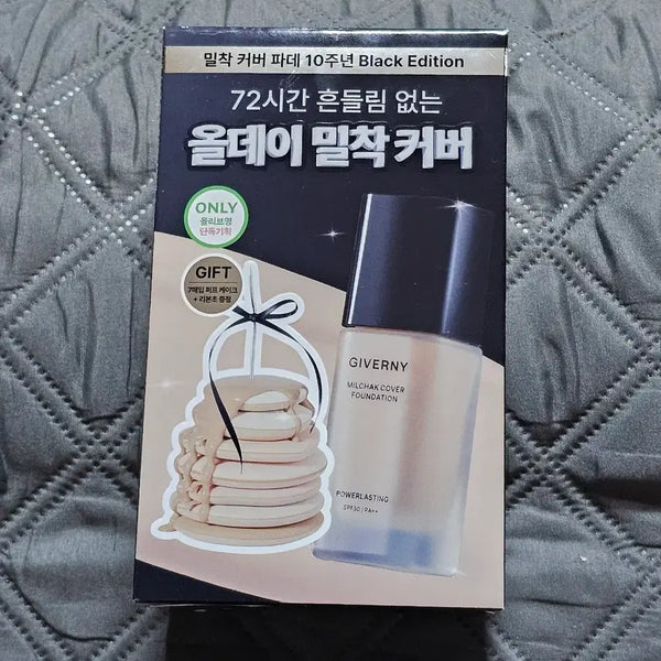 [BUNJANG] Giverny Close-Fit Cover Foundation (Shade 17) with Puff Set / 지베르니 밀착 커버 파운데이션 17호+퍼프 세트
