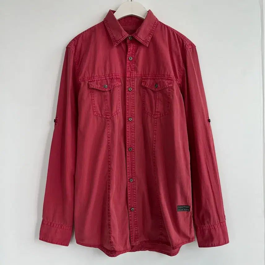 [BUNJANG] Calvin Klein Washed Pink Shirt S / 캘빈클라인 워싱 핑크 셔츠 S
