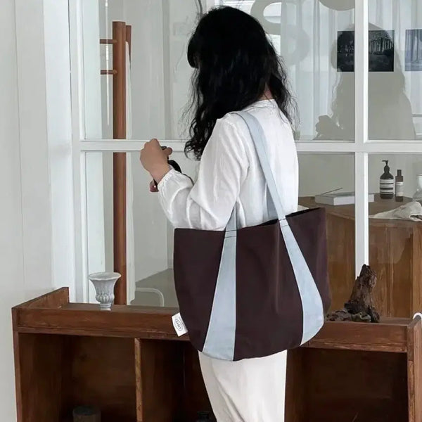 [BUNJANG] Oyo Own Bag Brown Canvas Tote Bag / 오요 own bag 브라운 캔버스 토트백