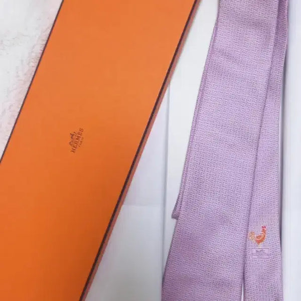 [BUNJANG] Hermes H Pattern Silk Necktie Pink / 에르메스 H패턴 핑크 넥타이 미사용