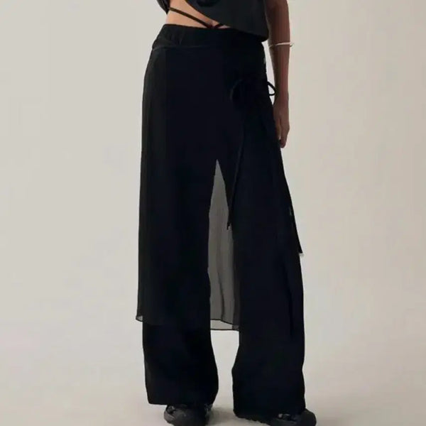 [BUNJANG] Trimingbird See-through Strap Wrap Pants Size 1 / 트리밍버드 시스루 스트랩 랩팬츠 1사이즈