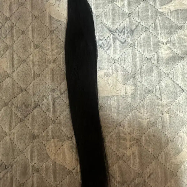 [BUNJANG] 20-inch Human Hair Tape-In Extensions - Black / 인모 유팁 붙임머리 20인치 블랙색상