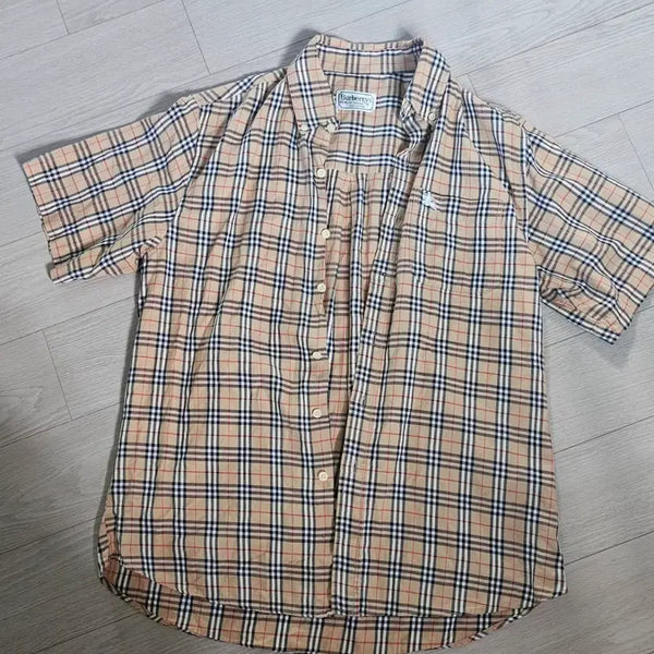 [BUNJANG] Burberry Check Short Sleeve Shirt / 버버리 체크 반팔 셔츠
