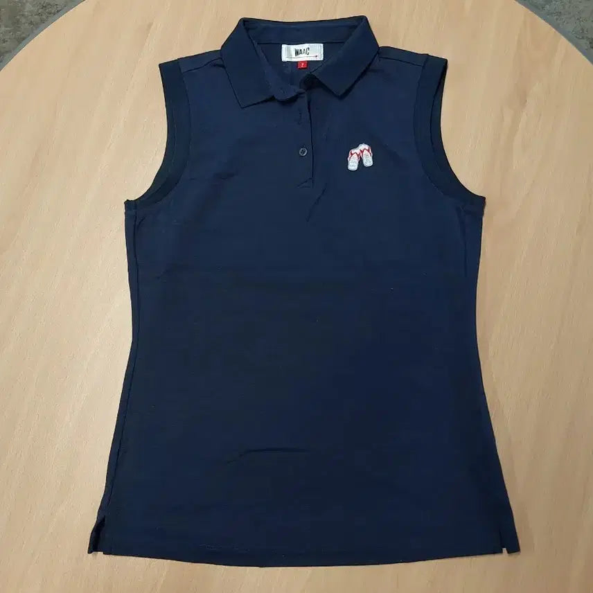 [BUNJANG] WAAC Embroidered Rayon Polo T-Shirt Navy / 왁 WAAC 네이비 쪼리 자수 레이온 카라티 2