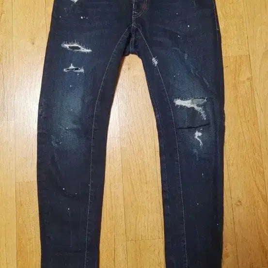 [BUNJANG] Plac Jeans Summer Damage Washed Stretch Denim Pants (Size 31-33) / (정품/새상품급)플랙진 여름용 데미지 워싱 스판 청바지,31~33인치
