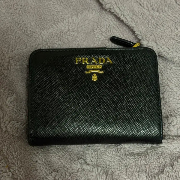 [BUNJANG] Prada Metal Logo Bi-fold Wallet (Model: 1ML018QW) / 상태 최상 s급)프라다 메탈로고 반지갑 보증서O / 1ML018QW