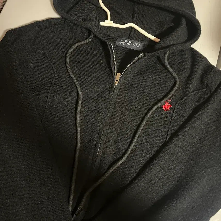 [BUNJANG] Beverly Hills Polo Club Slim Fit Knit Hooded Zip-Up / 비버리힐스폴로클럽 슬림핏 니트 후드집업