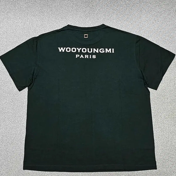 [BUNJANG] Wooyoungmi 22FW Back Logo Dark Green T-Shirt Size 52 / [52 사이즈] 우영미 백로고 다크그린 티셔츠 22FW