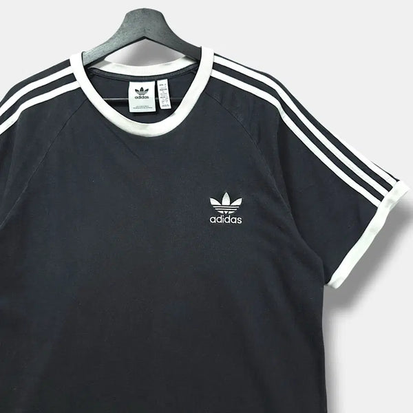 [BUNJANG] Adidas Black & White Stripe Ringer T-Shirt (XL) / [XL] 아디다스 블랙&화이트 스트라이프 링거 반팔티셔츠